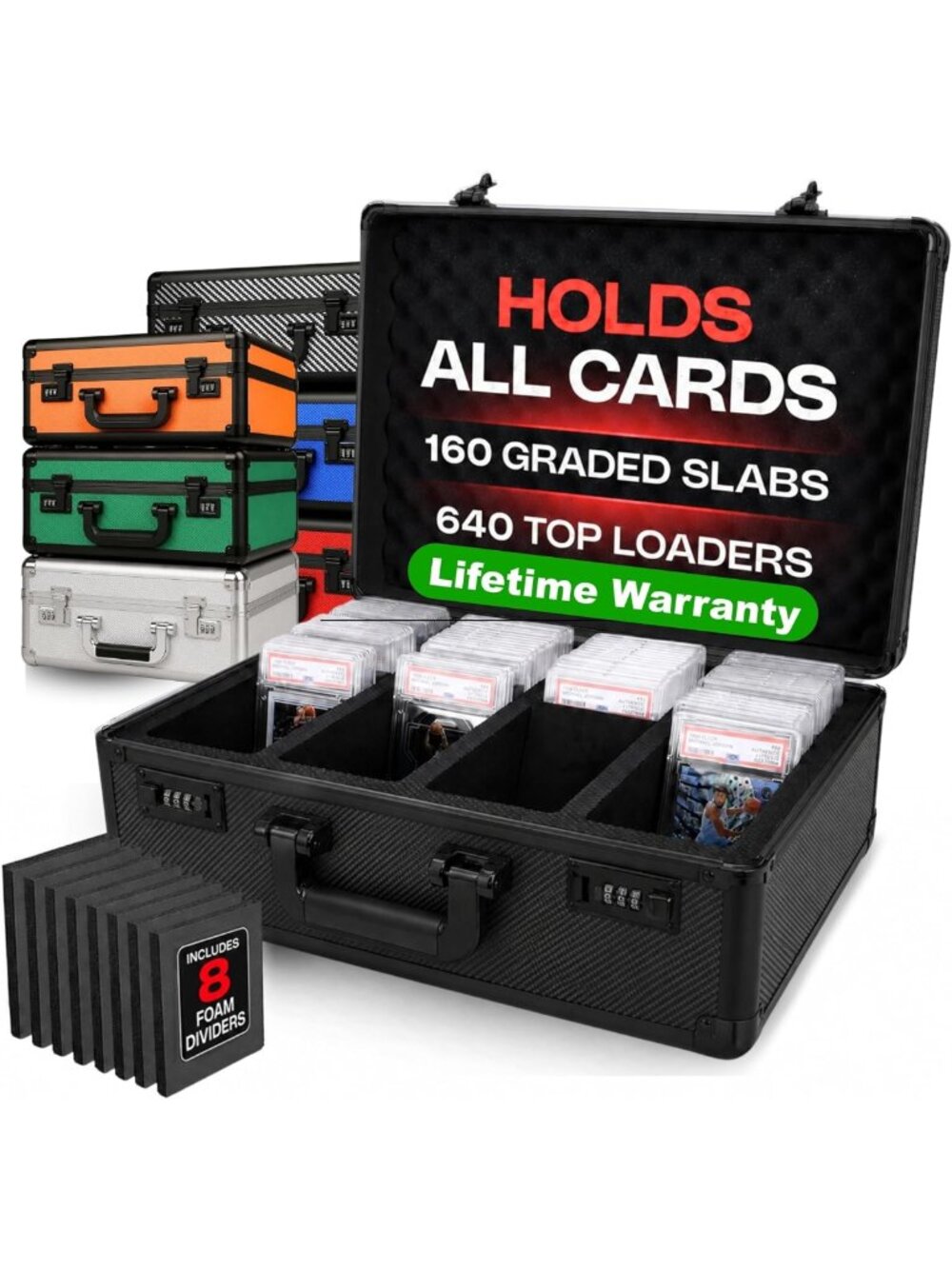Premium Graded Card Storage Box - PSA Slab Case for Sports & Trading Cards